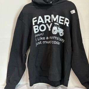 Port and Company Black Farmer Boy Graphic Hoodie